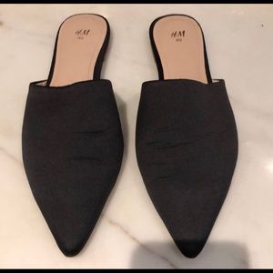 H&M Black Slides
